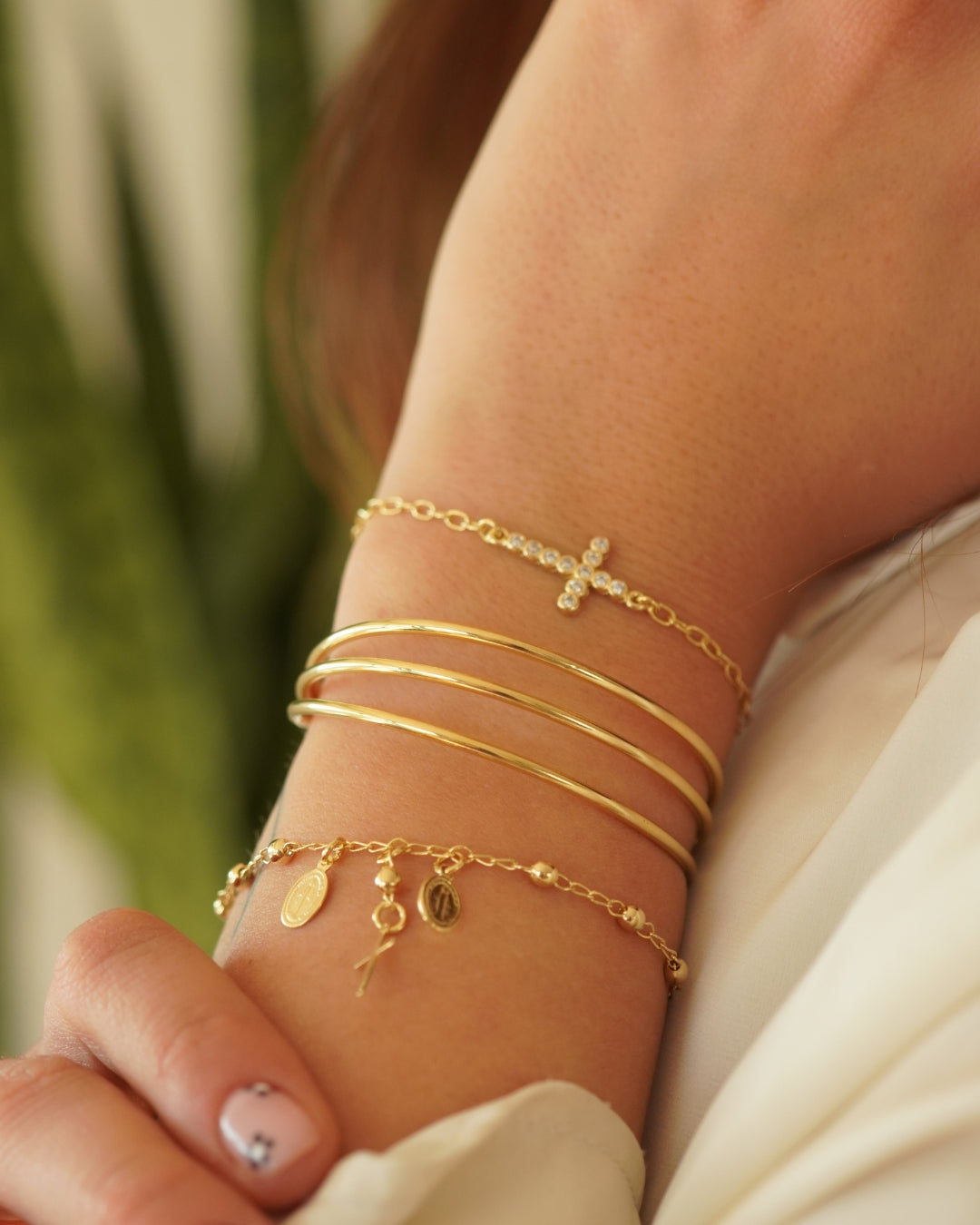 Pulsera Gold Esclava Triple